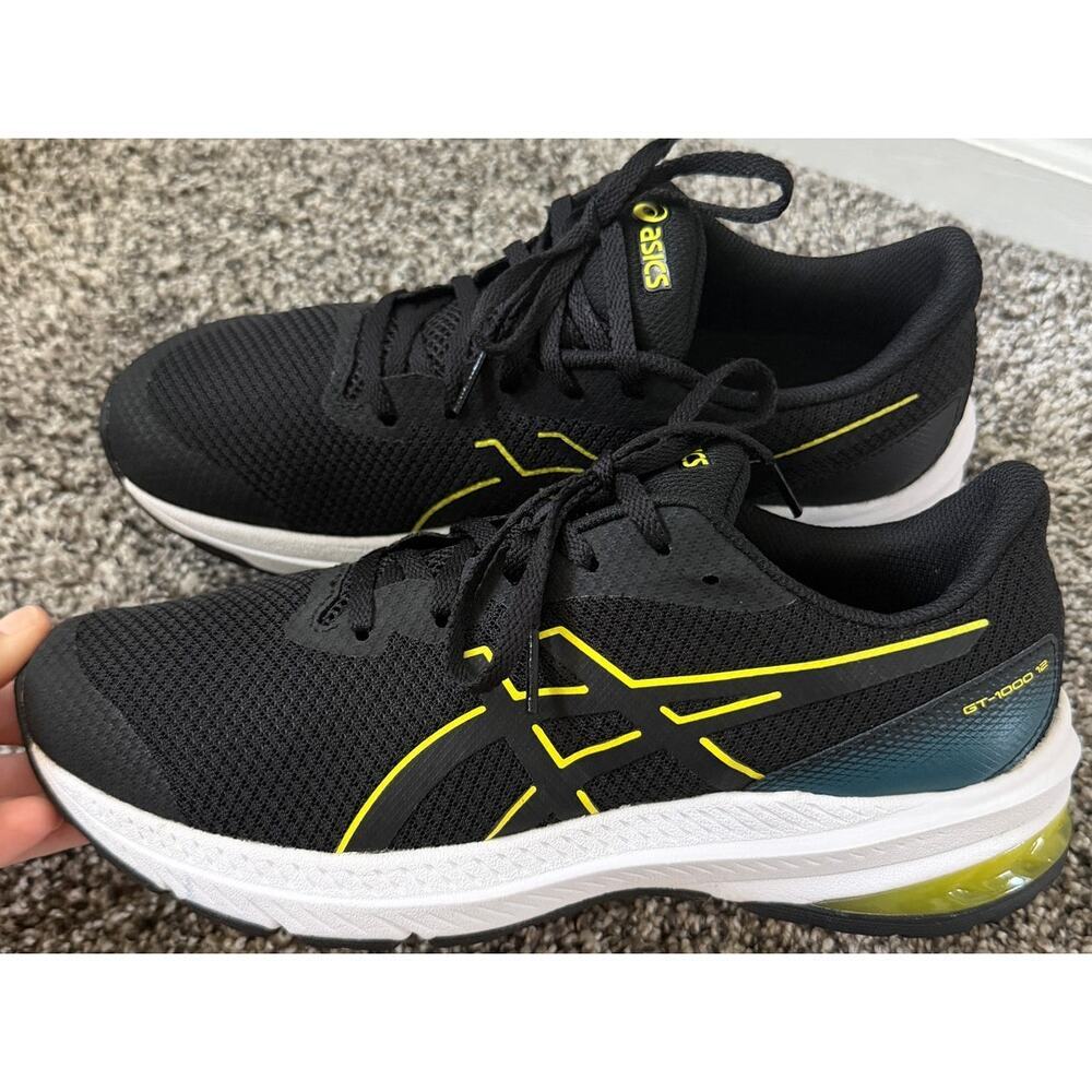 Asics Black and Yellow Women's Running Sneakers GT 1000
